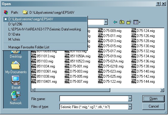 Lynx Open File Dialogue
