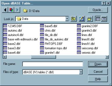 LEA Open dBASETable dialogue