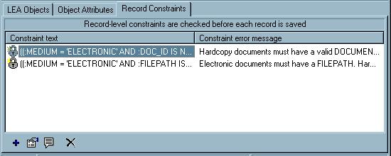 Record-level constraint editing