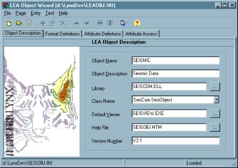 LEA Object Wizard main window