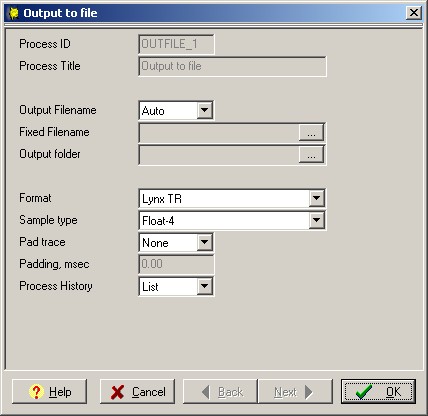 OUTFILE parameter edit